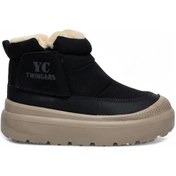 Resim Celira Twg İçi Kürklü Siyah Bej Süet Kadın Bot & Bootie Nsb823 Çok Renkli 