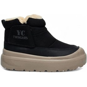 Resim Celira Twg İçi Kürklü Siyah Bej Süet Kadın Bot & Bootie Nsb823 Çok Renkli 