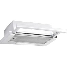 Resim Hibsan 8052 Sürgülü Çift Motor Aspiratör Beyaz + Alüminyum Flex Boru 