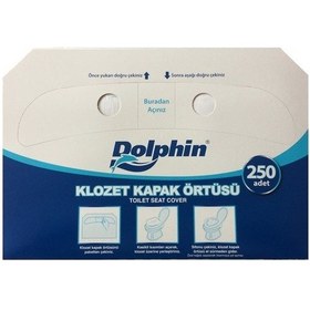 Resim Dolphin Kağıt Klozet Kapak Örtüsü 250'li 