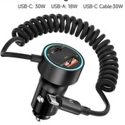 Resim Toockitoocki 60w Usb C Araç Şarj Cihazı Pd Qc3.0 Hızlı Şarj Led Işık İphone Uyumlu 15 Pro Samsung Uyumlu Xiaomi Dedistribütör Garantili 