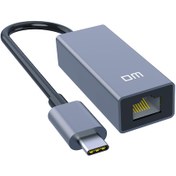 Resim DM CHB017 Type-C to RJ45 1000Mbps Gigabit Ethernet Dönüştürücü 