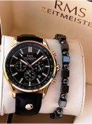 Resim Romanson Deri Kordon İç Fonksiyonları Aktif 5 Atm Suya Dayanıklı Erkek Kol Saati Ag1578.07 Sarı 