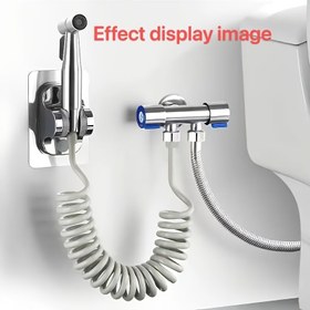 Resim Paslanmaz Çelik MiracleBidet - Kendi Kendini Temizleyen Nozullu El Tipi Püskürtme Seti - Dayanıklı, Paslanmaz 304 Paslanmaz Çelik, Zorlanmadan Şarj Olmadan Güç Modu - En İyi Tuvalet Temizleme Arkadaşınız 