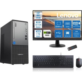 Resim Lenovo Thinkcentre Neo 50T Gen5 Intel Core I7 14700 32GB Ddr5 1tb SSD 23.8 Inç Monitör Freedos Nvidia GTX1650 4gb Masaüstü Bilgisayar 16502412UAS0GL00F13 + Zetta Flash Bellek 