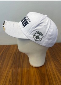 Resim Boston Nakışlı Eskitme Vintage Model Pamuklu Cap Şapka Beyaz 
