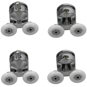 Resim Duşakabin Tekerleği Metal Gövdeli Krom 4 Lü Set Teker Çapı 24 Mm Krom 