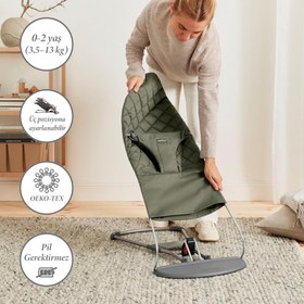 Resim BabyBjörn Bliss Ana Kucağı Woven Dark Green 