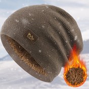 Resim Erkekler için Kışın Sıcak Örme Bere - Soğukta Sıcak Kalın! Noel Hediyesi 