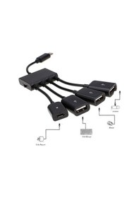 Resim Type C Usb 3.1 Usb 4 In 1 Otg ve Şarj Kablosu Type C Usb 2.0 Otg 