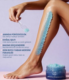 Resim Yaban Mersini Aromalı Arındırıcı Vücut Peelingi (Şeker Tanecikli) Nem Desteği Sağlayan | %100 Vegan 