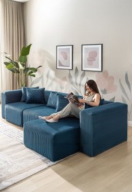 Resim GOOD NİGHT Katt Modüler Ekstra Rahat İskeletli Koltuk 3 Lü 10 Renk 