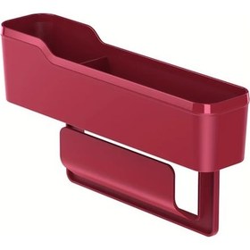 Resim Chuangyinshop Evrensel Araç Koltuğu Arası Depolama Kutusu Çok Amaçlı Sökülebilir Canlı Kırmızı 