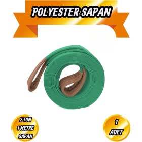 Resim BRATİ HAND TOOLS Sapan Polyester 2 Ton 1 Metre Yeşil Sağlam Yük Kaldırma Taşıma Indirme Halat Spanzet 