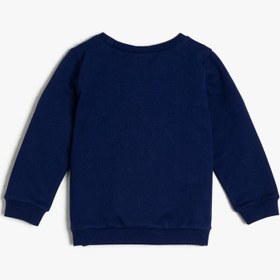 Resim Erkek Bebek Yazılı Baskılı Sweatshirt 