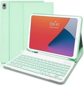 Resim M.TK moveteck Ipad Air 3.Nesil 10.5 inç Uyumlu Tablet Bluetooth Özellik Kablosuz Kalem Bölme Klavyeli Kılıf, yeşil, Tek Ebat, air3klavyeyeşil 