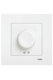 Resim VİKO Viko Karre Rotatif Dimmer R 40-600W Beyaz (Çerçeve Dahil) 90967047 (8 Adet) 