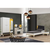 Resim Giallo Genç Odası, Dolap Karyola Çalışma Masası Komodin (504455138) 