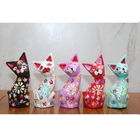 Resim 9060582783051drvs - Ahşap 5'li Kedi Seti Model 2 