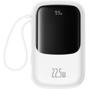 Resim Baseus Qpow Pro+ Plus 20.000MAH 22.5W Dijital Ekran Powerbank Hızlı Şarj Type-C Kablolu iPhone 15/16 Tüm Seriler Uyumlu! 