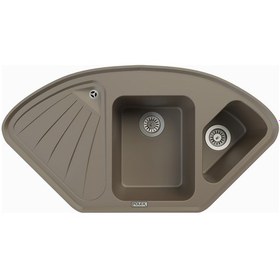 Resim Polex Cristalüx Granit Evye P-CR1 Toprak Tezgah Altı Ve Tezgah Üstü Mutfak Evyesi 104.5x57 CM 