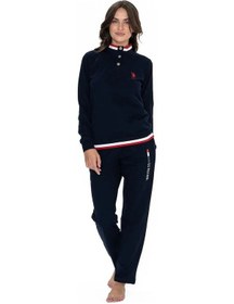 Resim U.s Polo Assn. 20112 Kadın Uzun Kollu Dik Yaka Rahat Ev Giyim-lacivert Lacivert 