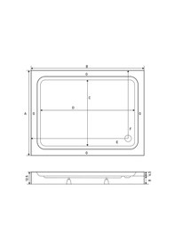 Resim Shower 75X100 Dikdörtgen Monoblok Duş Teknesi 