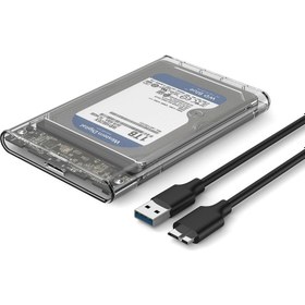 Resim Gn-64 Şeffaf 2.5 Inç Sata Harddisk Kutusu - Sabit Diski Taşınabilir Disk Yapar 