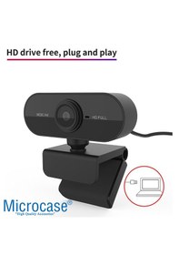 Resim Microcase 1080p 360 Dönerli Mandal Kıskaçlı Full Hd Webcam Kamera Zr811 - Al5148 