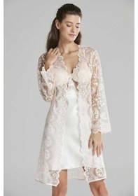 Resim Pierre Cardin İnci 6'lı Kaplı Midi Gecelik Sabahlık Set 6225 İnci 