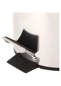 Resim 12 Lt Vintage Paslanmaz Pedallı Çöp Kovası Metalik Gri 