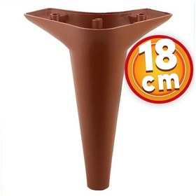 Resim Lüks Mobilya Kanepe Sehpa TV Ünitesi Koltuk Ayağı 18 cm Kahverengi Baza Ayak 