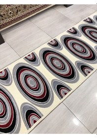 Resim Saray Halı Vizyon 11169 Ws 80X300 Gri Kırmızı Yolluk 3 Metre ! 