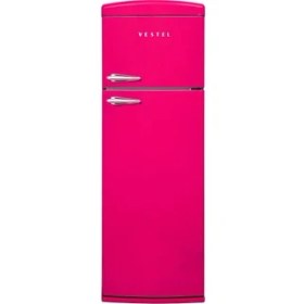 Resim Vestel SC32001 Pembe Retro Buzdolabı 