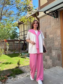 Resim 3 Parça Bağlama detaylı Takım Pembe - M 