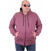 Resim Mocgrande Büyük Beden Unisex Kapüşonlu 3Ip Sweat 11701 Eflatun-Eflatun 