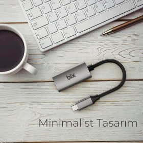 Resim Bix BX01HB Type-C to 4K@30Hz HDMI, Macbook / Windows Uyumlu Grafik Adaptörü 