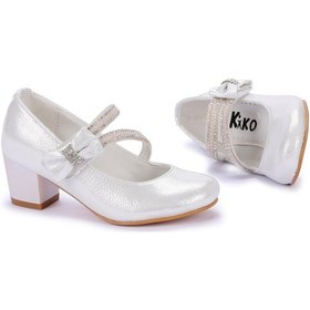 Resim Kiko Kids 750 Günlük Kız Çocuk 4 Cm Topuklu Babet Ayakkabı 001 