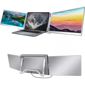 Resim Ultrax 15.6″ İkili Taşınabilir Monitör Çoklu Ekran Full Hd Ips Notebook Monitör 