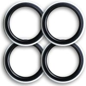 Resim Oto Lastik Yanağı Lüks Siyah Beyaz 13 Jant 4 Adet Yanak 