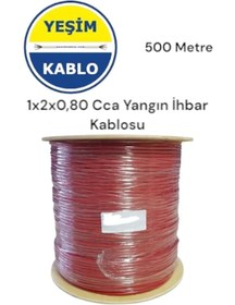 Resim Yeşim Kablo 1 Çift Yangın Kablosu 1x2x0.80 Cca 500 Metre 