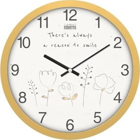 Resim Emores 30 Cm Gerçek Cam Sessiz Mekanizma Duvar Saati 