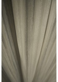 Resim İtalyan Keten Tül Dökümlü Natural Ütü İstemez Tül Perde Salon Oturma Odası Yatak Odası Antre Gümüş 