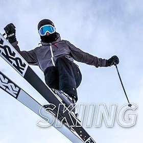 Resim LONGKING Kadın ve erkek için kar maskesi – kayak, snowboard, motosiklet, UV koruması ve rüzgar koruması, Kar Siyahı, Tek Beden 