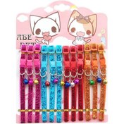 Resim Çıngıraklı Simli Kedi Boyun Tasması 31cm - Kırmızı 