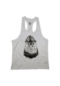 Resim Bluu Eagle Fitness Gym Tank Top Sporcu Atleti (532941975) Beyaz 