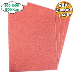 Resim Far Temizleme Parlatma Su Zımpara Seti A4 Boyutunda 500-1000-1500 Kum 3 Adet 