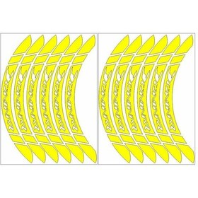 Resim Bajaj Dominar Jant Şeridi Reflektörlü Geniş Neon Sarı 