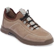 Resim Tergan Vizon Deri-Tekstil Erkek Sneaker - E24I1AY56614-A65 