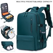 Resim Çoklu Cep Detaylı Büyük Kapasiteli Seyahat Sırt Çantası - 39.62cm Laptop ve Tablet Bölmesi, Ayarlanabilir Askı, USB Şarj, Dayanıklı Polyester Kaplama, İş ve Açık Hava Kullanımı İçin İdeal, Açık Hava Ekipmanı | Ayarlanabilir Askılı Çanta | Dayanıklı Fermuar Kapanışı, Laptop Sırt Çantası 